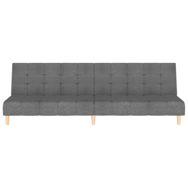 Bäddsoffa 2-sits ljusgrå tyg