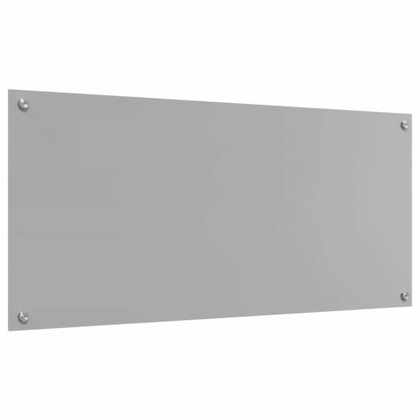 Köksskydd 2 st Ljusgrå 110 x 50 cm härdat glas