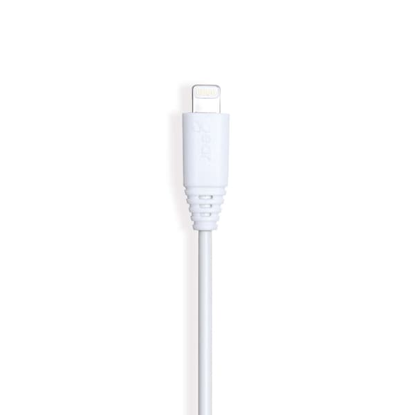 Laddkabel Lightning to USB-A 1m Vit MFI Rund Kabel