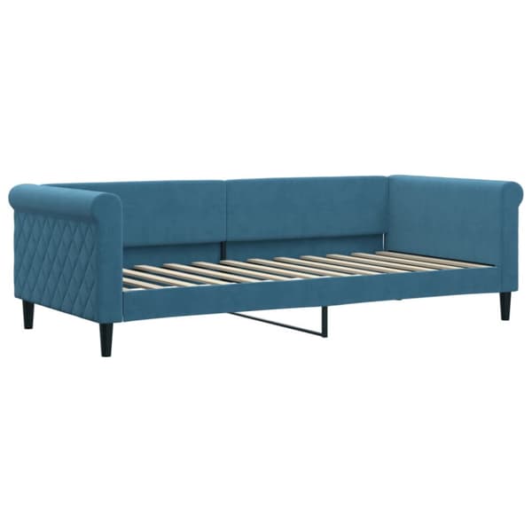 Dagbädd utdragbar blå 90x200 cm sammet