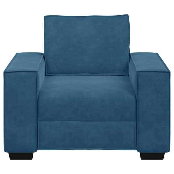 Soffstol blå 100x78x84 cm sammet