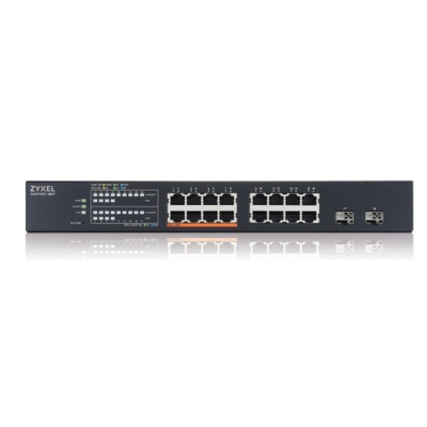 Zyxel XMG1915-18EP hanterad L2 2.5G Ethernet (100/1000/2500) Strömförsörjning via Ethernet (PoE) stöd