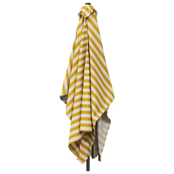 Trädgårdsparasol 200 x 300 cm Polyester Rektangulär Gul och Vit