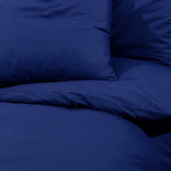 Bäddset marinblå 220x240 cm bomull