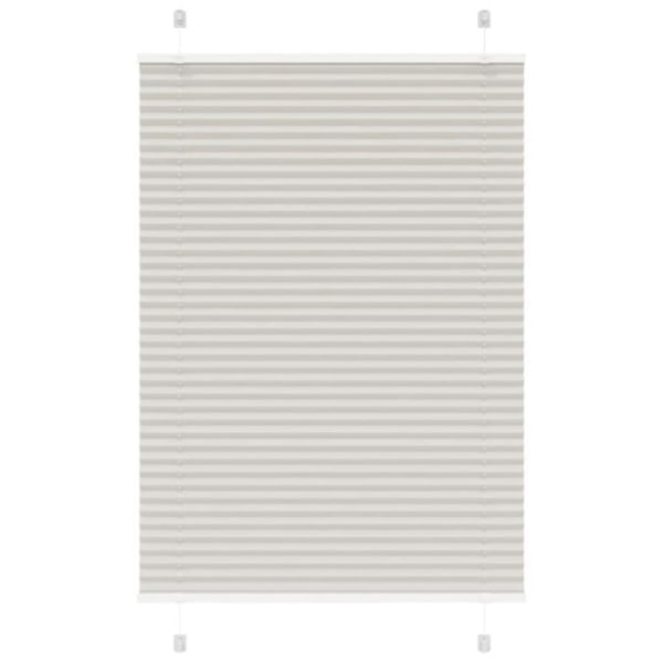 Plisserad persienn ljusgrå 100x100 cm tyg bredd 99,4 cm