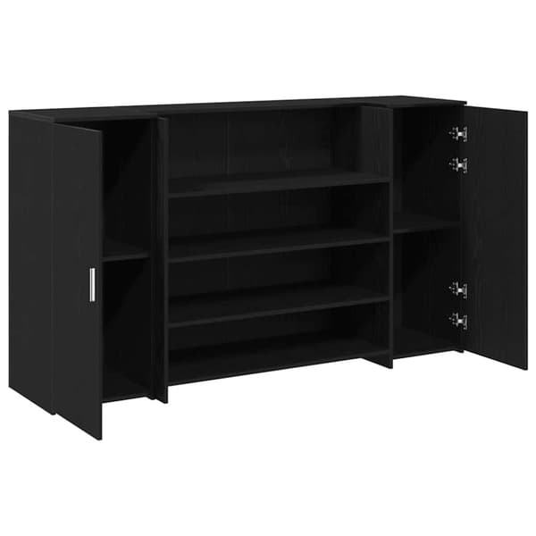 Receptionsdisk svart ek 180x50x103,5 cm konstruerat trä