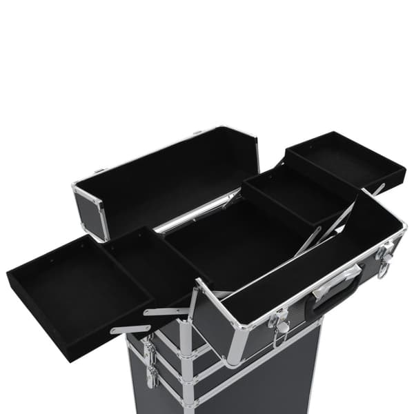 Sminklåda aluminium svart