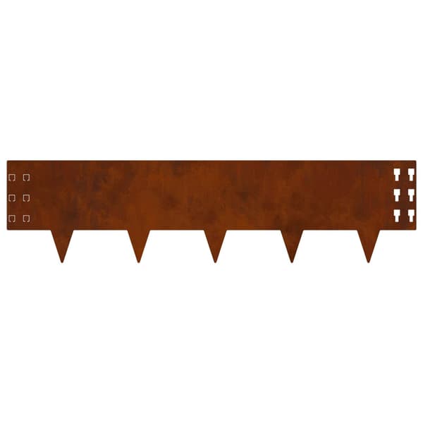Kant för gräsmatta 30 pcs 100 x 25 cm Stål Rostig