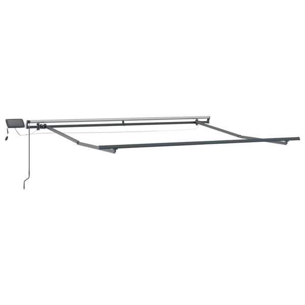 Utfällbar markis orange och brun 300 x 250 cm tyg