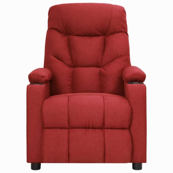 Reclinerfåtölj vinröd tyg
