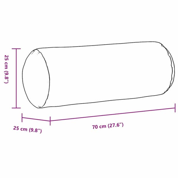 Bolsterkuddar 2 pcs Moln Grå Ø 25 x 70 cm tyg