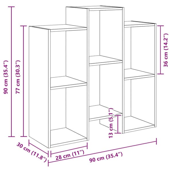 Sideboard Sonoma-ek 90 x 30 x 90 cm