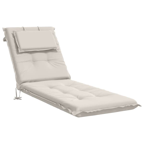 Solstol Kudde GEMERT 100% Polyester Vit 190 x 50 x 9 cm