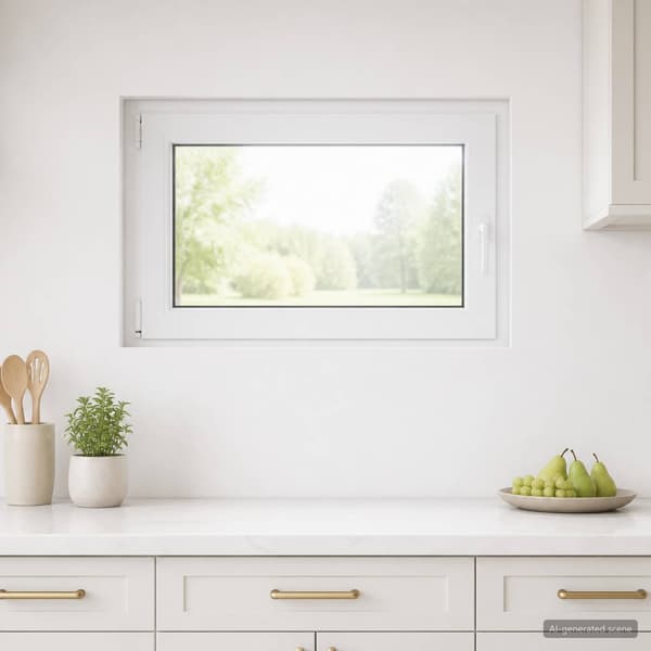 Källarfönster RISOR 90 x 55 cm PVC och glas