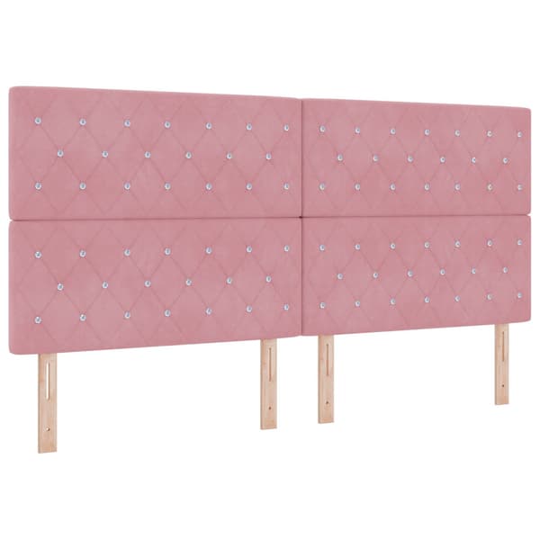 Huvudgavel Rosa 200 cm Sammet