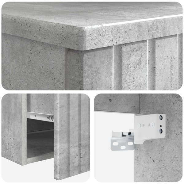 Badrumsmöbelset Betonggrå Konstruerat trä