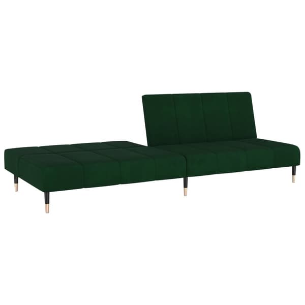 Bäddsoffa 2-sits mörkgrön sammet