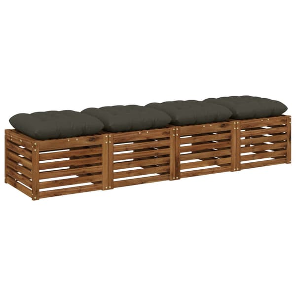 Sittkuddar VIANEN 4 st 100% Polyester Antracit 60 x 60 x 12 cm
