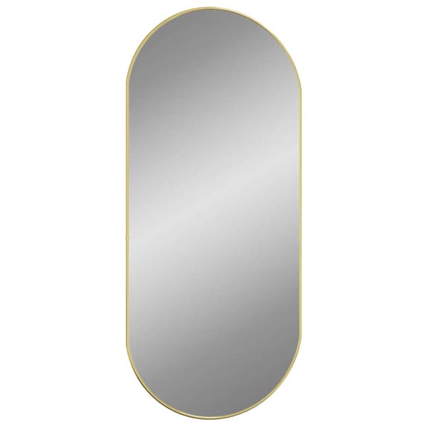 Väggspegel guld 100x45 cm oval
