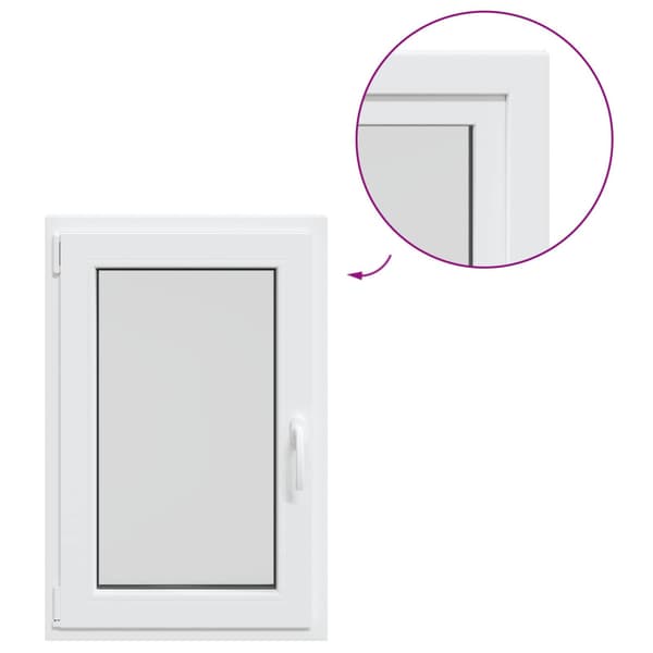 Källarfönster RISOR Vit 60 x 100 cm PVC och glas