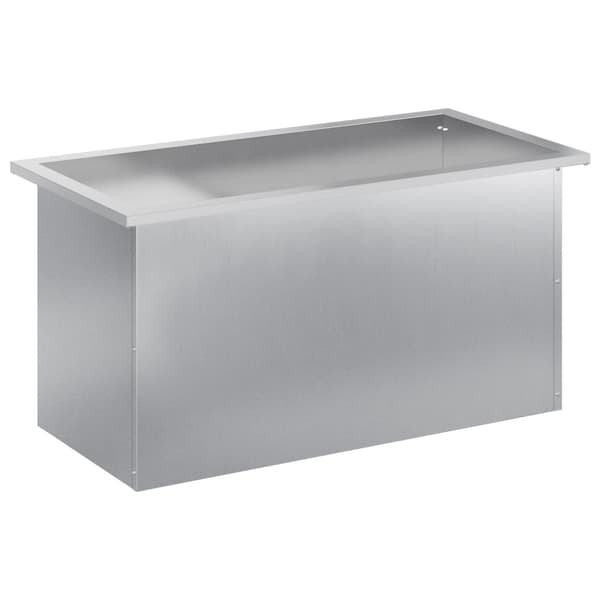 Odlingslåda med LED Silver 40 x 80 x 40 cm Galvaniserat stål