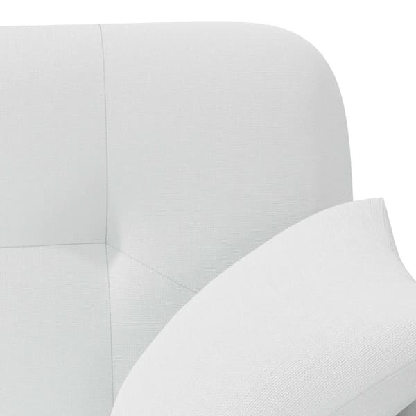Loveseat med knapprapport Vit 120 x 65 x 79 cm Tyg