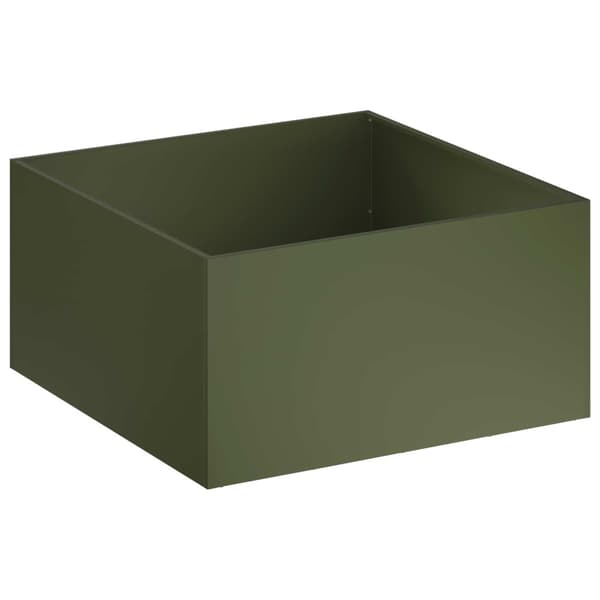 Trädgårdsplanterare 2 st Olivgrön 80 x 80 x 40 cm