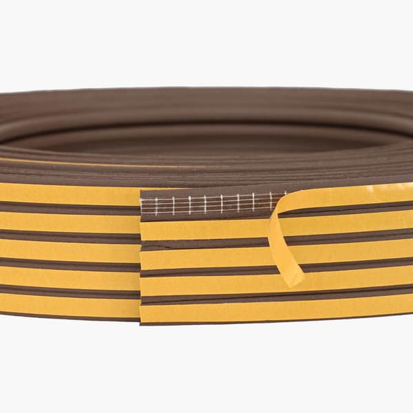 Självhäftande fönsterförsegling Brun 14 x 12 mm 100 m EPDM-skum