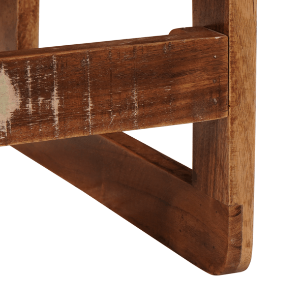 Satsbord 2 pcs Brun 46 x 46 x 45 cm Solid återvunnen trä