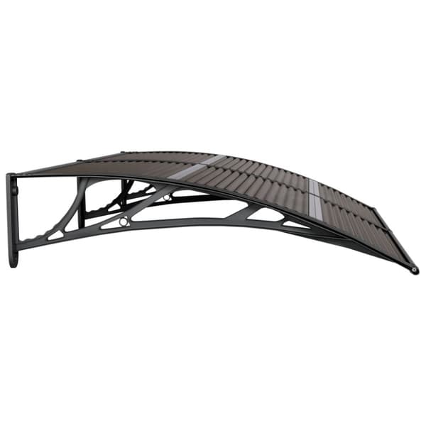 Entrétak svart 150x100 cm polykarbonat