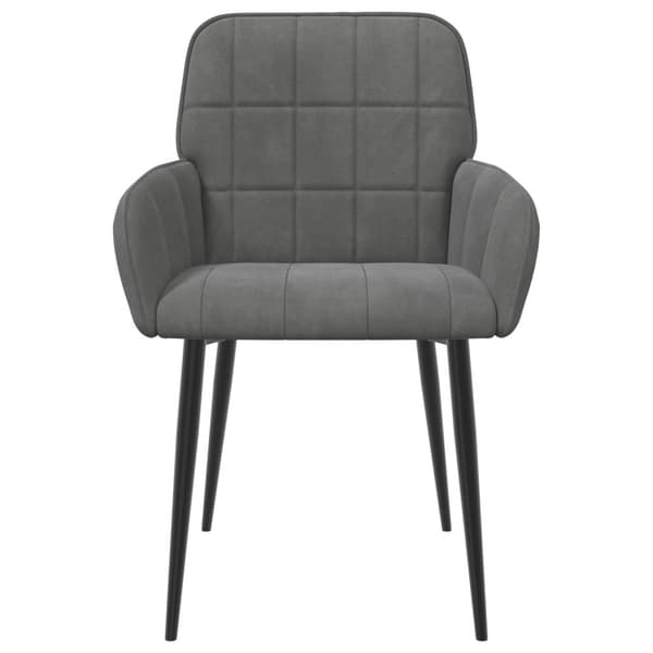 Matstolar 4 pcs Sammet Mörkgrå 57 x 50 x 85 cm