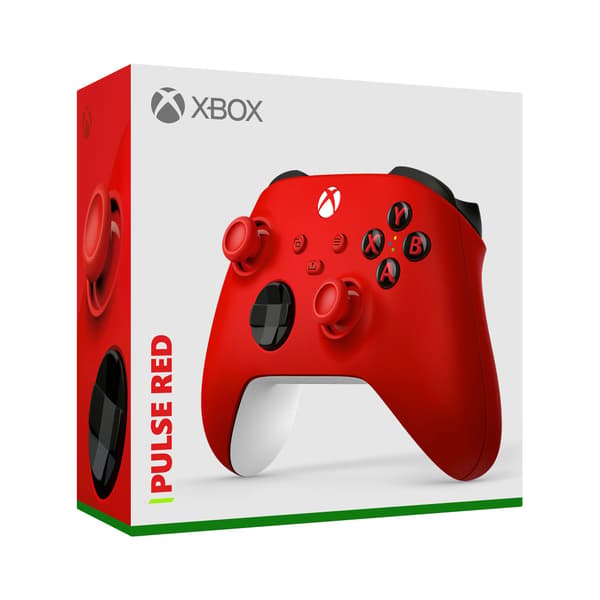 Microsoft Pulse Red Röd Bluetooth/USB Spelplatta Analog / Digital Xbox, Xbox One, Xbox Series S, Xbox Series X