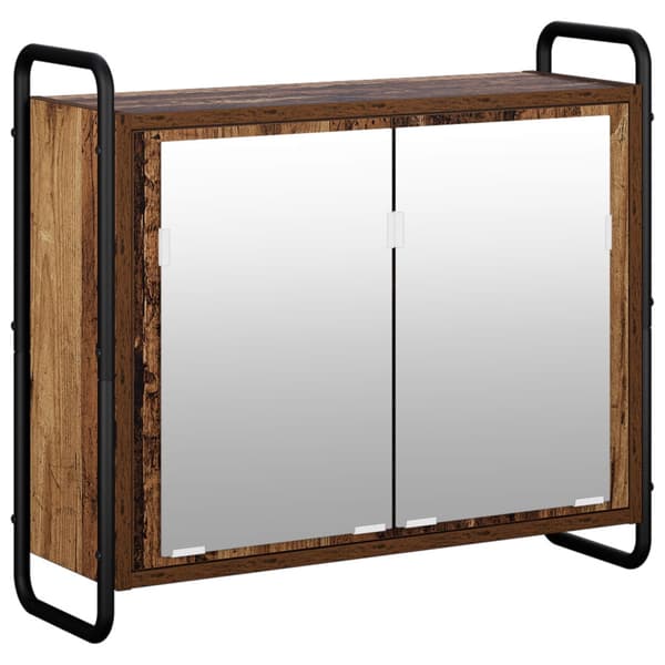 Badrumsskåpsset 2 st Gammalt trä 65,5 x 34 x 61 cm