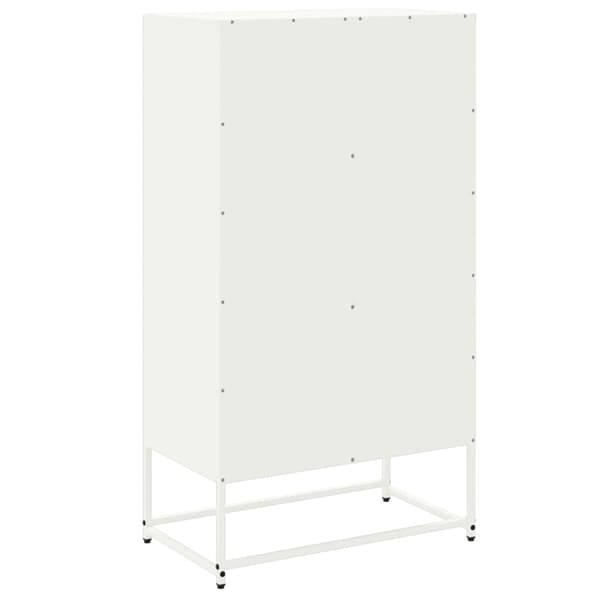 Högskåp vit 68,5x38,5x123,5 cm stål