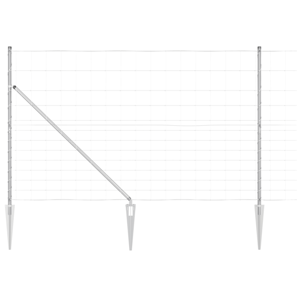 Stängselstolpe Galvaniserad 25 x 1,5 m Stål