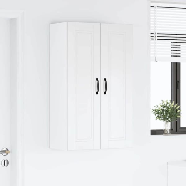 Köksskåp Högblanka vita 60 x 31 x 100 cm Konstruerat trä