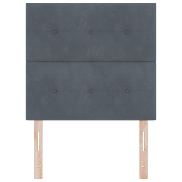 Huvudgavel Mörkgrå 80 cm Sammet