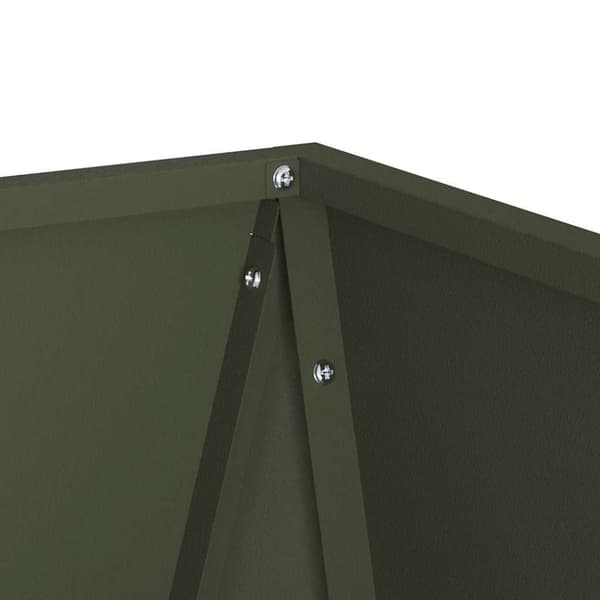 Planteringskärl 2 pcs Olivgrön 30 x 30 x 75 cm Stål