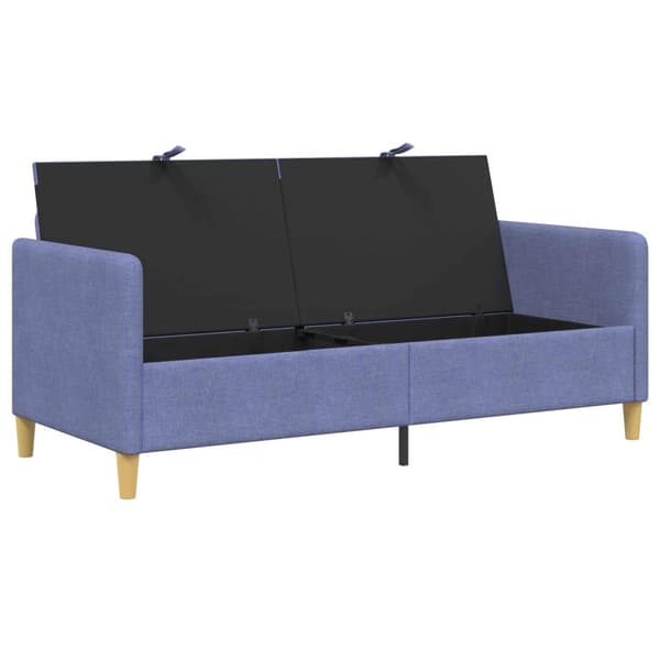 Soffa med förvaring Jeansblå 172 x 78 x 87 cm Polyester