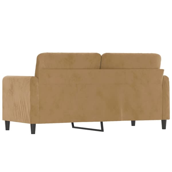 Soffa 2-sits brun 140 cm sammet