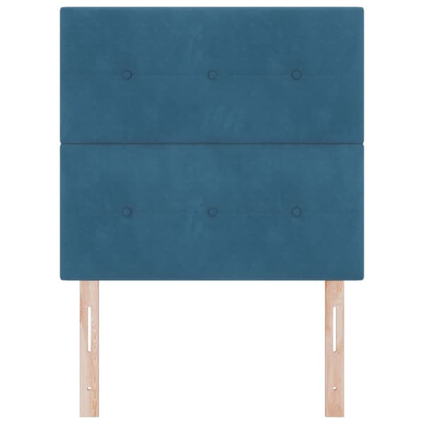 Huvudgavel Mörkblå 90 cm Sammet