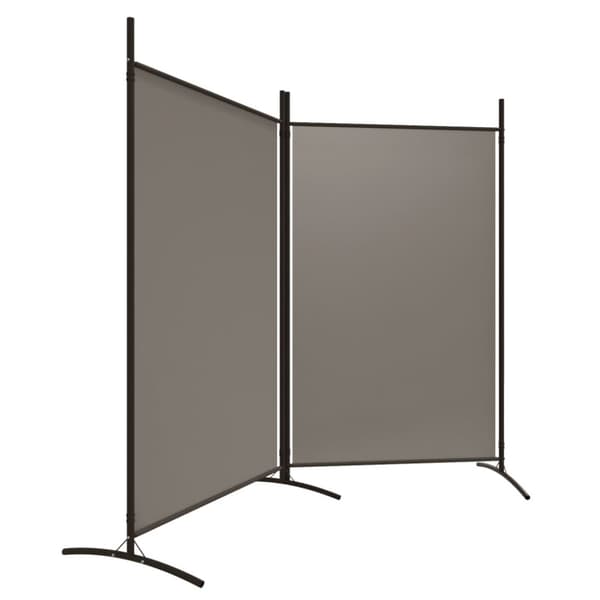 Rumsavdelare 2 paneler antracit 175x180 cm tyg