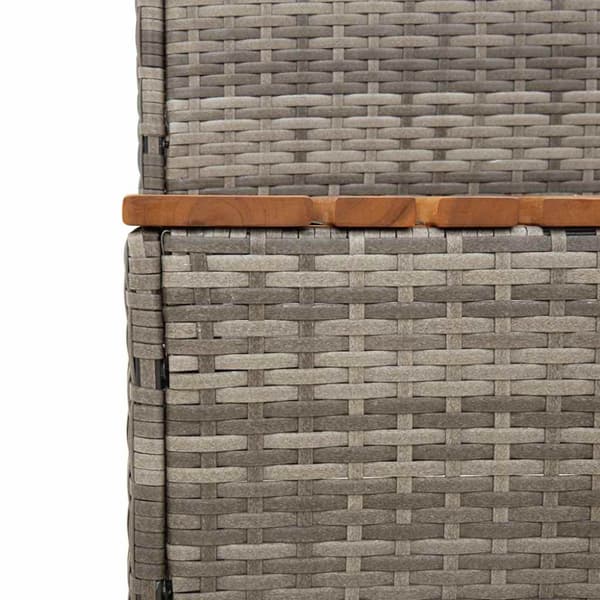 Badtunna Step Grey 100x50x50,5 cm konstrotting och solid akacia