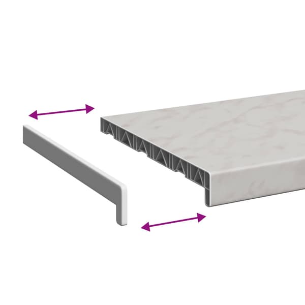 Fönsterbräda Marmorstruktur 120 x 35 x 4,5 cm PVC