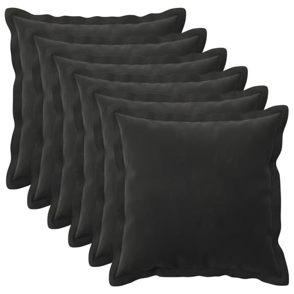 Kudde med kudde HOUTEN 6 st Svart Sammet