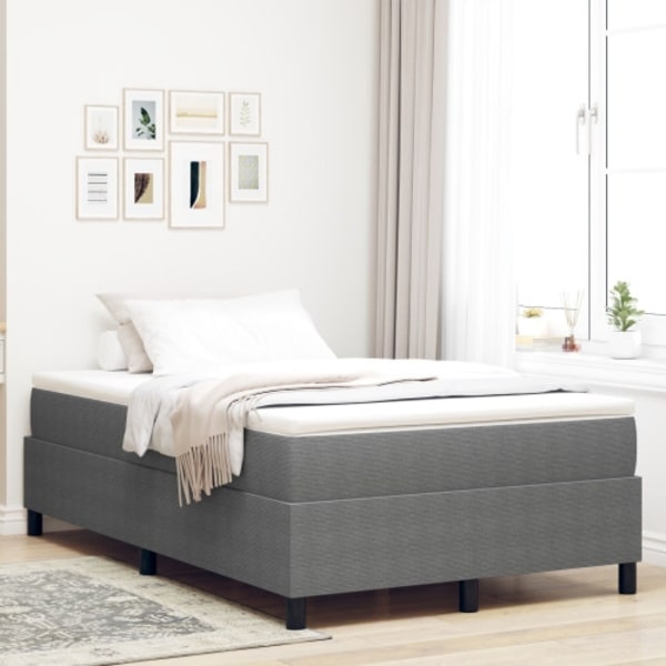 Boxspring Säng Ljusgrå 120x200 cm Corduroy Tygh