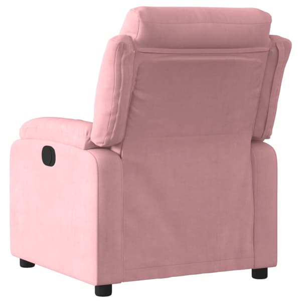 Elektrisk reclinerfåtölj rosa sammet