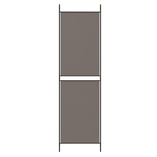 Rumsavdelare 4 paneler antracit 200x220 cm tyg