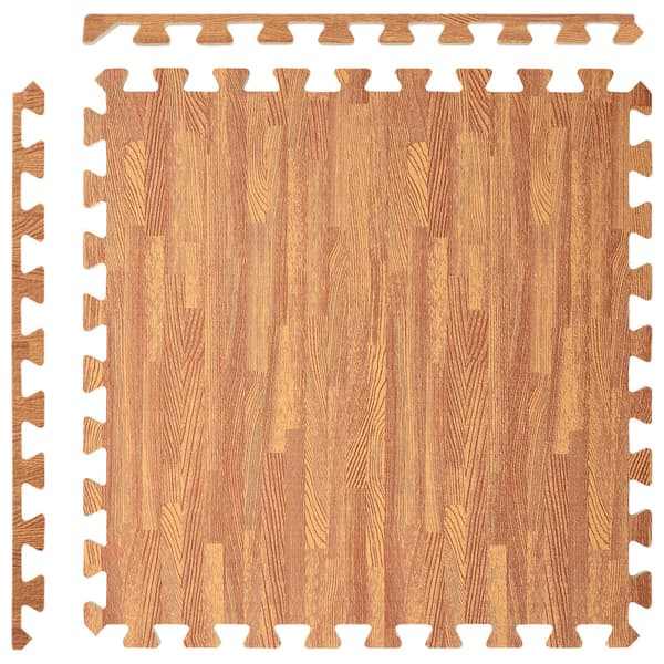 Golvmatta 6 pcs trä 2,16 m² EVA-skum