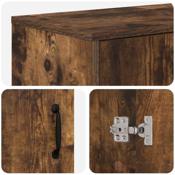 Elektrisk eldstad Rökt ek 110 x 30 x 36,5 cm Konstruerat trä